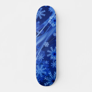 Blaue Schneeflocken Skateboard