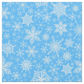 Blaue Schneeflocken Stoff (Nahaufnahme)