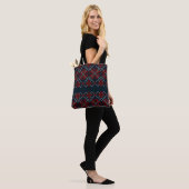 Blaue Schneeflocken Tasche (Am Model)