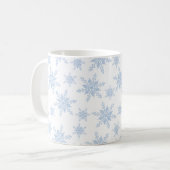 Blaue Schneeflocken Tasse (Vorderseite Links)
