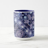 Blaue Schneeflocken Tasse (Zentrum)