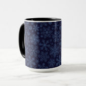 Blaue Schneeflocken Tasse (Vorderseite Links)