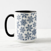 Blaue Schneeflocken Tasse (Links)
