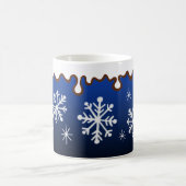 Blaue Schneeflocken-Tasse Kaffeetasse (Mittel)