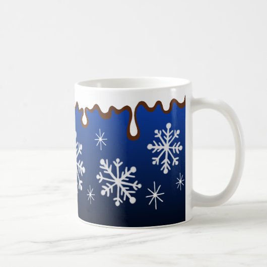 Blaue Schneeflocken-Tasse Kaffeetasse (Rechts)