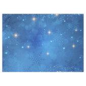 "Blaue Schneeflocken" Tischdecke (Vorderseite (Horizontal))