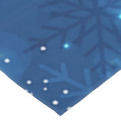 "Blaue Schneeflocken" Tischdecke (Schrägansicht)