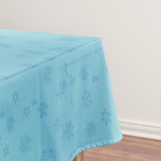 Blaue Schneeflocken Tischdecke (Beispiel)