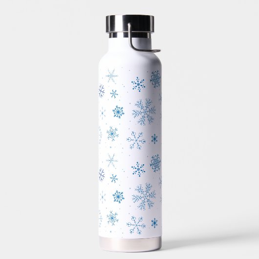 Blaue Schneeflocken Trinkflasche (Links)