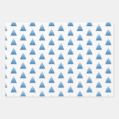 Blaue Schneeflocken und Weihnachtsbaummuster Geschenkpapier Set (Vorderseite 3)