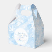 Blaue Schneeflocken Weihnachtsduschboxen Geschenkschachtel (Rückseite)