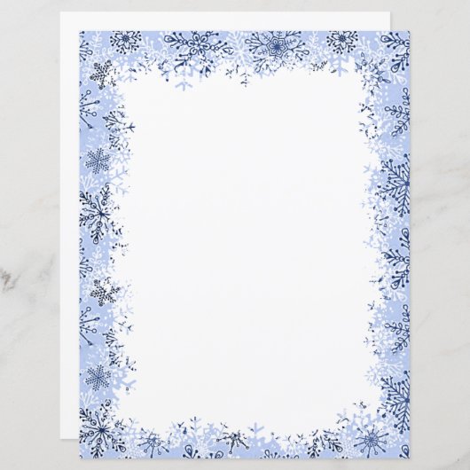 Blaue Schneeflocken Weihnachtsgeschenk (Vorne/Hinten)