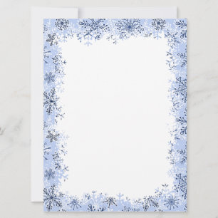 Blaue Schneeflocken Weihnachtsgeschenk Feiertagskarte