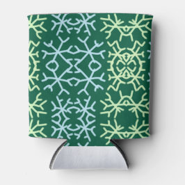 Blaue Schneeflocken Weihnachtsmuster Schneemuster Dosenkühler