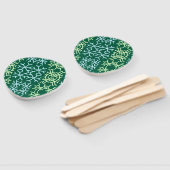 Blaue Schneeflocken Weihnachtsmuster Schneemuster Fächer (Non-assembled)