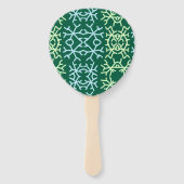 Blaue Schneeflocken Weihnachtsmuster Schneemuster Fächer (Rückseite)