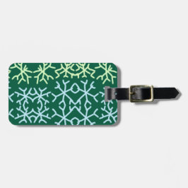 Blaue Schneeflocken Weihnachtsmuster Schneemuster Gepäckanhänger