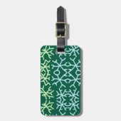 Blaue Schneeflocken Weihnachtsmuster Schneemuster Gepäckanhänger (Vorderseite vertikal)