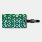 Blaue Schneeflocken Weihnachtsmuster Schneemuster Gepäckanhänger (Rückseite horizontal)