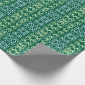 Blaue Schneeflocken Weihnachtsmuster Schneemuster Geschenkpapier (Ecke)