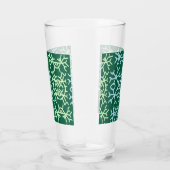 Blaue Schneeflocken Weihnachtsmuster Schneemuster Glas (Rechts)