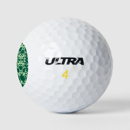 Blaue Schneeflocken Weihnachtsmuster Schneemuster Golfball (Logo)