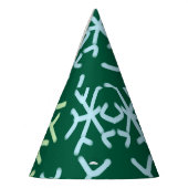 Blaue Schneeflocken Weihnachtsmuster Schneemuster Partyhütchen (Links)