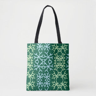 Blaue Schneeflocken Weihnachtsmuster Schneemuster Tasche