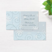 Blaue Schneeflocken Winter Wedding Gefälligkeitsta (Schreibtisch)