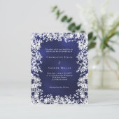 Blaue Schneeflocken Winterhochzeit (Stehend Vorderseite)
