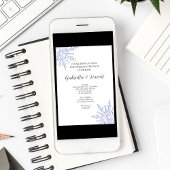 Blaue Schneeflocken Winterpost Hochzeitsfeier Einladung