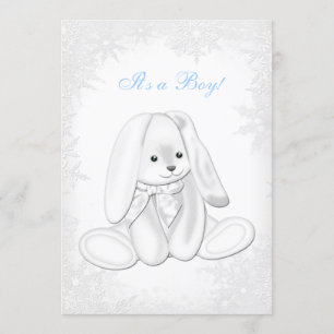 Blaue Schneeglöckchen Winter Wonderland Baby Junge Einladung
