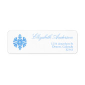 Blaue Schneeglöckchen Winterhochzeit (Vorne)