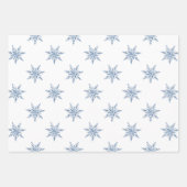 Blaue Schneemänner Weihnachten  Geschenkpapier Set (Vorderseite 2)
