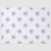 Blaue Schneemänner Weihnachten  Seidenpapier (Vorderseite)