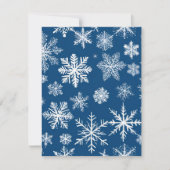 Blaue Schneesterne Winter Feiertagskarte (Vorderseite)
