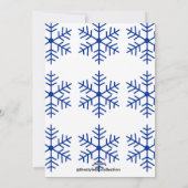 Blaue Schneetänzer-Weihnachtskarte B Feiertagskarte (Rückseite)
