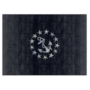 Blaue Schneidebrett