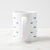 Blaue Schnurrbärte Jumbo-Tasse (Rückseite)