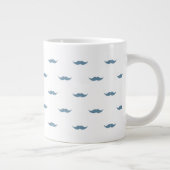 Blaue Schnurrbärte Jumbo-Tasse (Rechts)