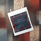 Blaue Schottenhochzeit Geschenktütchen