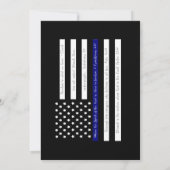 Blaue Schriftflagge-Ruhestandsfeier Einladung (Rückseite)