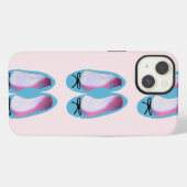 Blaue Schuhe iPhone Hülle (Rückseite (Horizontal))
