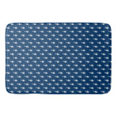 Blaue Schule für Fisch Muster Bath Mat Badematte (Vorderseite)