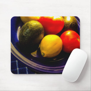 Blaue Schüssel Fruchtmousepad Mousepad