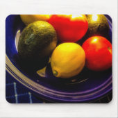 Blaue Schüssel Fruchtmousepad Mousepad (Vorne)