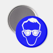 Blaue Schutzbrille Magnet (Vorderseite/Rückseite)