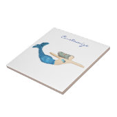 Blaue Schwanz Meerjungfrau schwimmen Thunder_Cove Fliese (Seite)