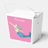 Blaue Schwanz Meerjungfrau schwimmen Thunder_Cove Geschenkschachtel (Rückseite)