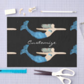 Blaue Schwanz Meerjungfrau schwimmen Thunder_Cove Seidenpapier (Handwerk)